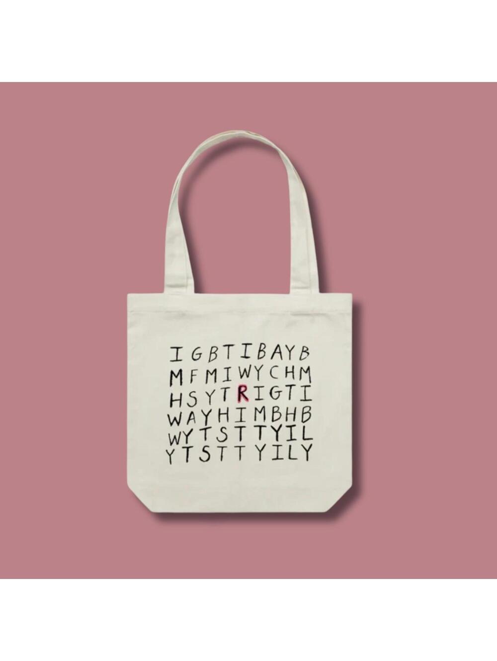 Gracie Abrams Risk Cream Tote Bag